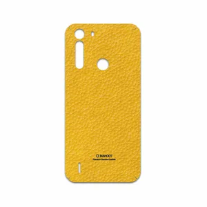 MAHOOT Mustard-Leather Cover Sticker for Motorola One Fusion