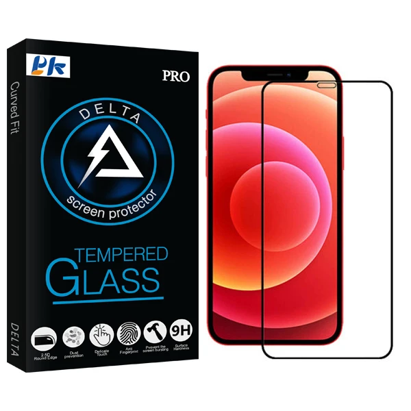 محافظ صفحه نمایش پی کی مدل Delta Glass مناسب برای گوشی موبایل اپل Iphone 12-12Pro
