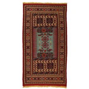 گلیم دستبافت دو متری طرح طاووس کد 140983