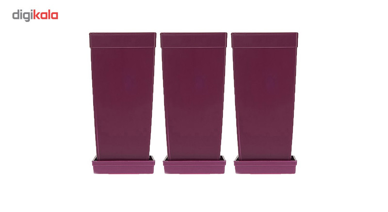 گلدان شهرآذین مدل 4018 مجموعه سه عددی