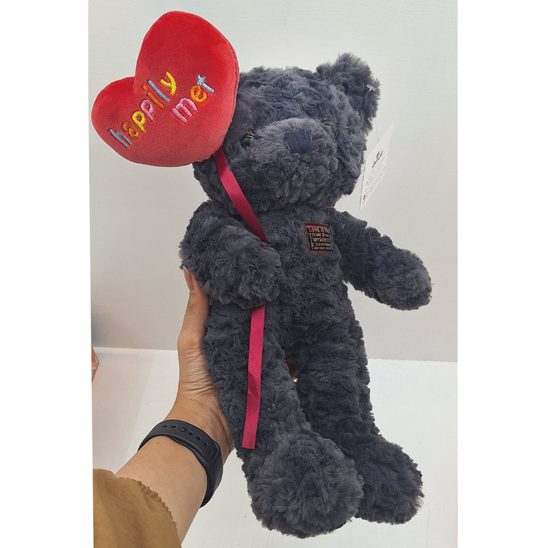 عروسک ناب سل مدل پولیشی خرس طرح Happily met ارتفاع 35 سانتی متر
