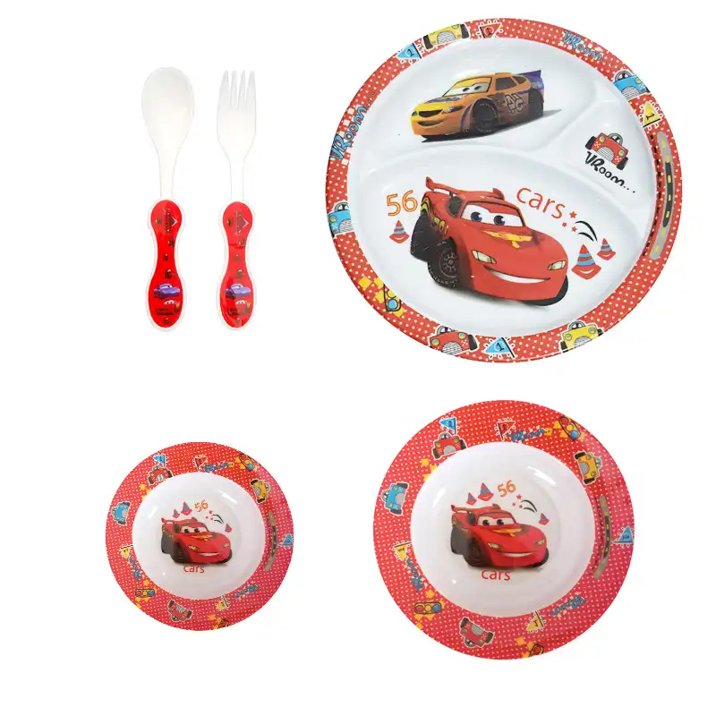 سرویس غذا خوری کودک طرح مک کویین کد Rbay5 مجموعه 3 عددی