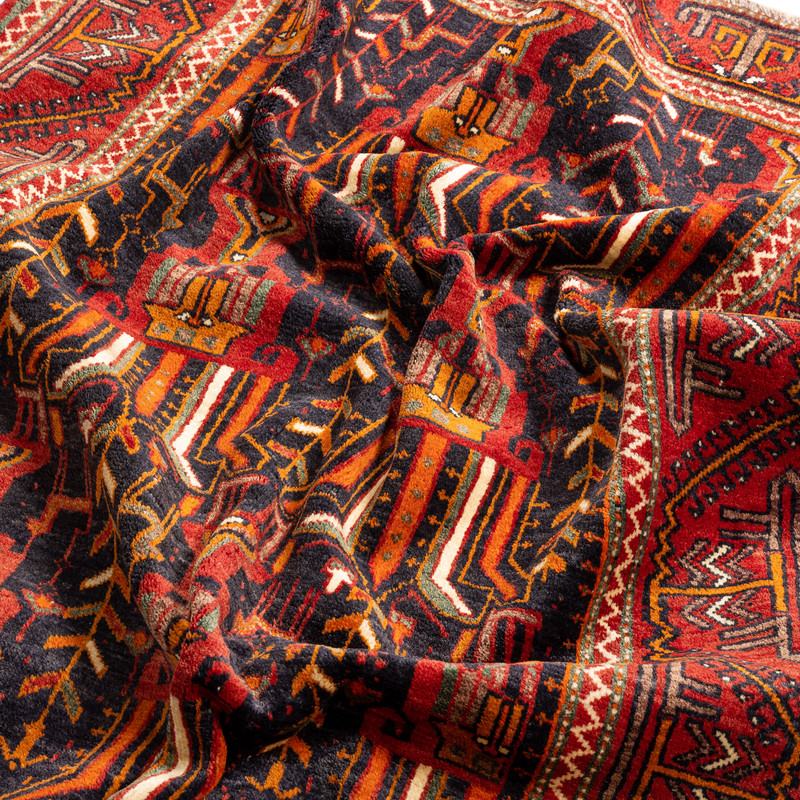 فرش دستبافت دو متری مدل نقشه بلوچ  کد 33.1826