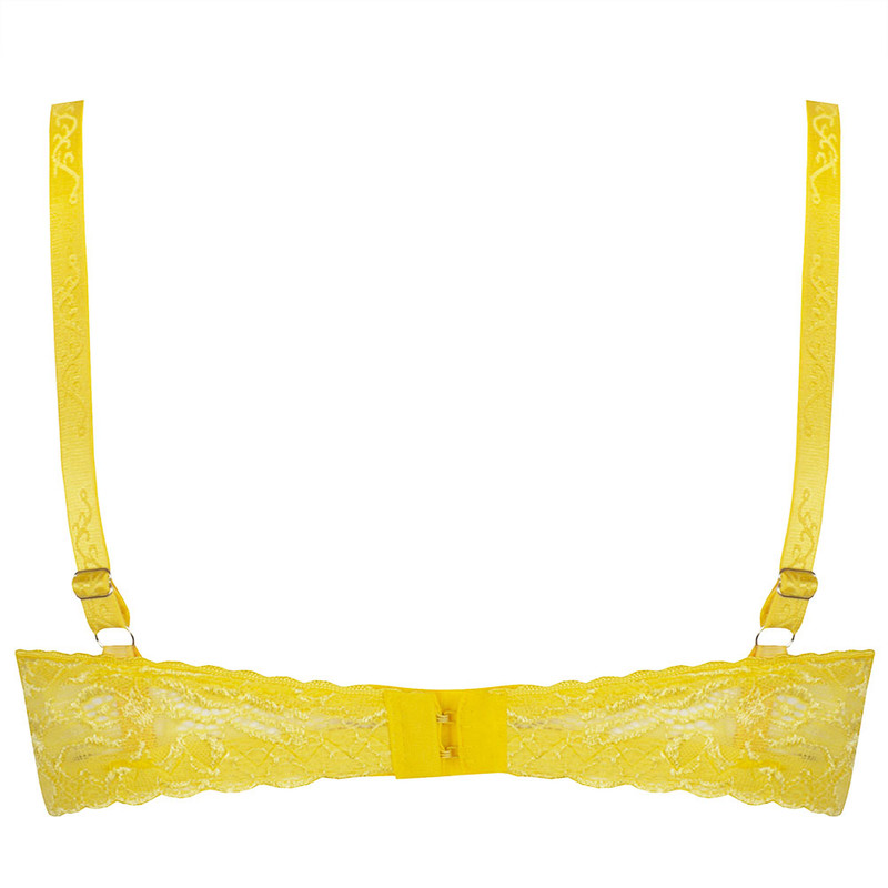 ست شورت و سوتین زنانه پرجامدا مدل 125010710 فنردار رنگ زرد