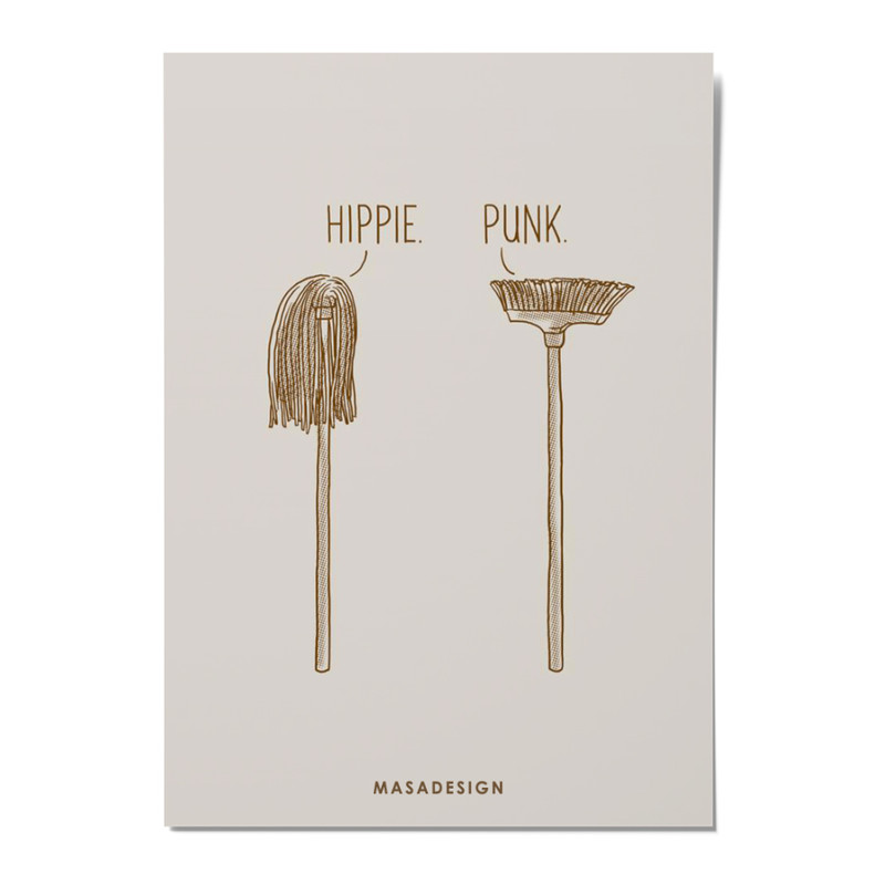 کارت پستال ماسا دیزاین طرح جارو مدل POSH054