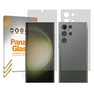 Panzer Glass Resistant model Matte screen protector suitable for Samsung Galaxy S23 Ultra mobile phone along with the back protector