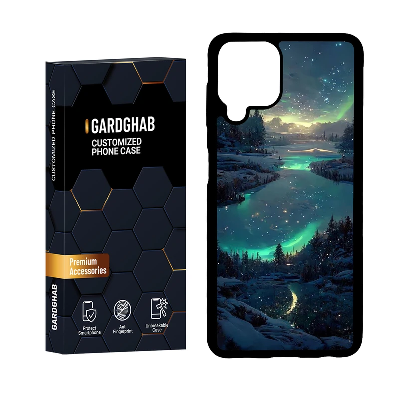 کاور گارد قاب مدل دورژله ای منظره و طبیعت مناسب برای گوشی موبایل سامسونگ Galaxy A22 4G
