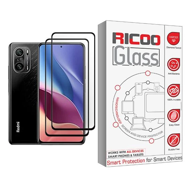محافظ صفحه نمایش ریکو مدل Ricoo Glass MIX002 مناسب برای گوشی موبایل شیائومی Redmi K40 Pro plus بسته دو عددی