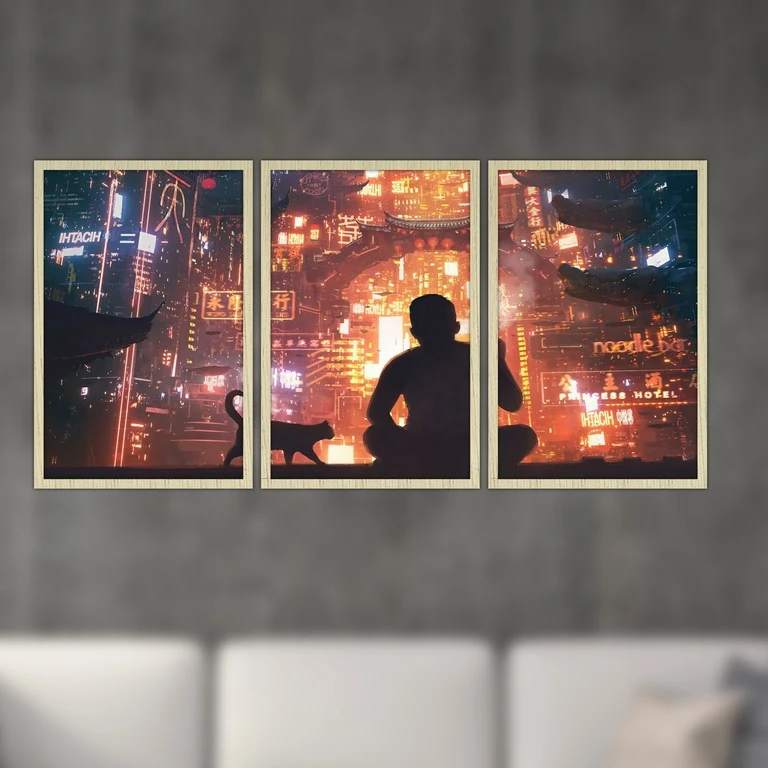 تابلو بکلیت طرح منظره شهری چین مدل S4800