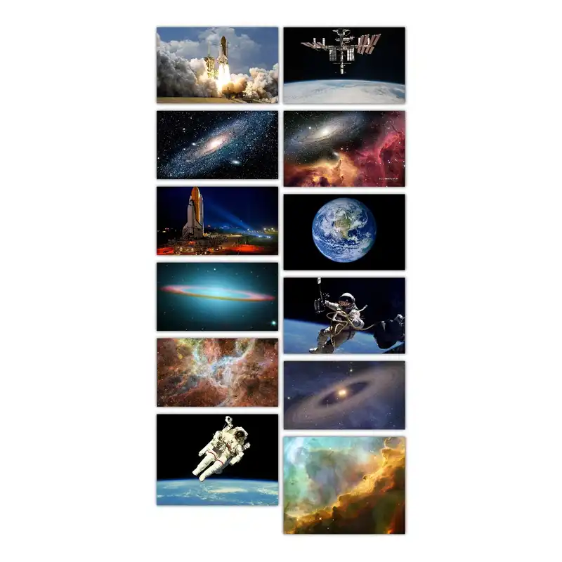 استیکر کالاميکس مدل ناسا و فضا کد KM-NASA-9 مجموعه 12 عددي