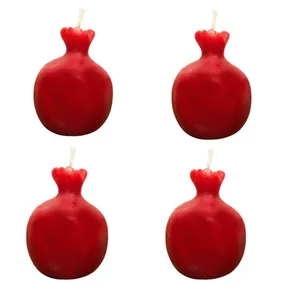 شمع مدل Ogps طرح انار شب یلدا بسته چهار عددی