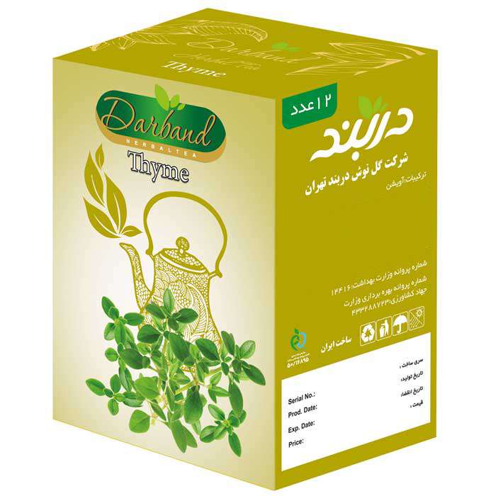 دمنوش کیسه ای آویشن دربند بسته 12 عددی