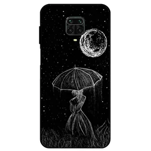 Megafone Girl and Moon 1369 Cover For Xiaomi Redmi Note 9S / 9 Pro / 9 Pro Max