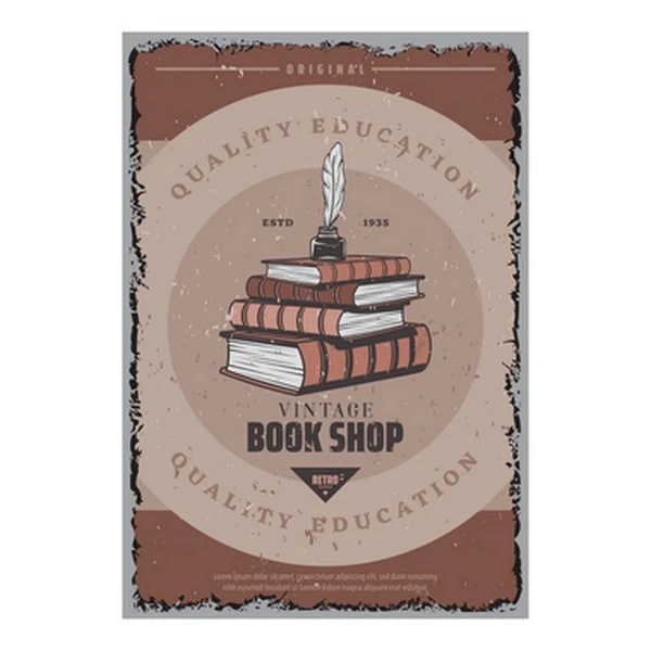استیکر کالامیکس طرح کتابفروشی book store کد KM-BS-1