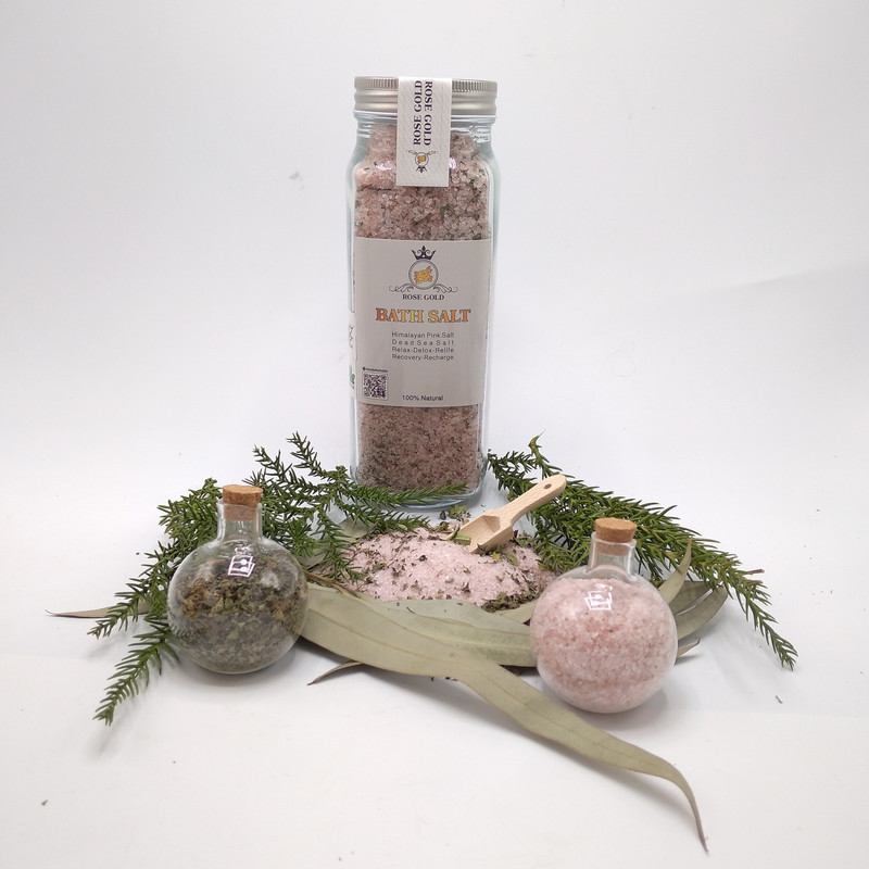 نمک حمام رز گلد مدل نعنا و اکالیپتوس وزن 1000 گرم