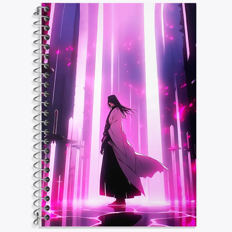 دفتر زبان 50 برگ خندالو مدل دو خط طرح انیمه بلیچ (Bleach) کد F5604