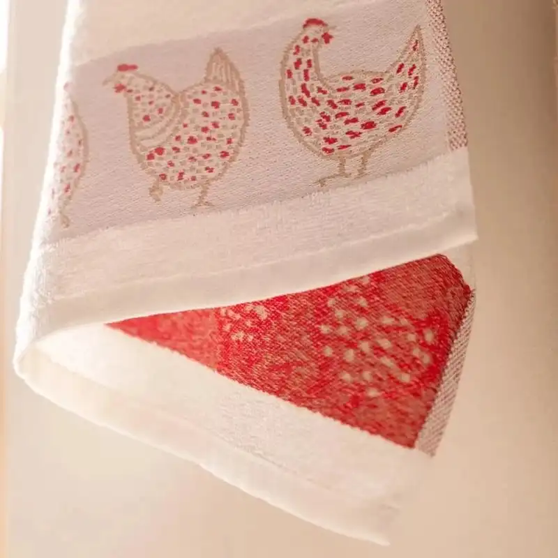 حوله دستی مادام کوکو مدل Pouletee سایز 40x60 سانتی متر مجموعه 2 عددی