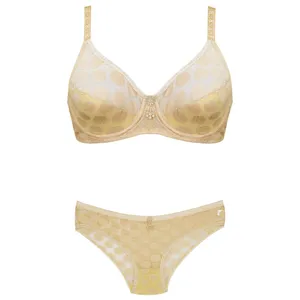 ست شورت و سوتین زنانه پانیذ مدل 9003 رنگ کرم
