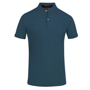 پولوشرت آستین کوتاه مردانه کروم مدل mao collar 2312319