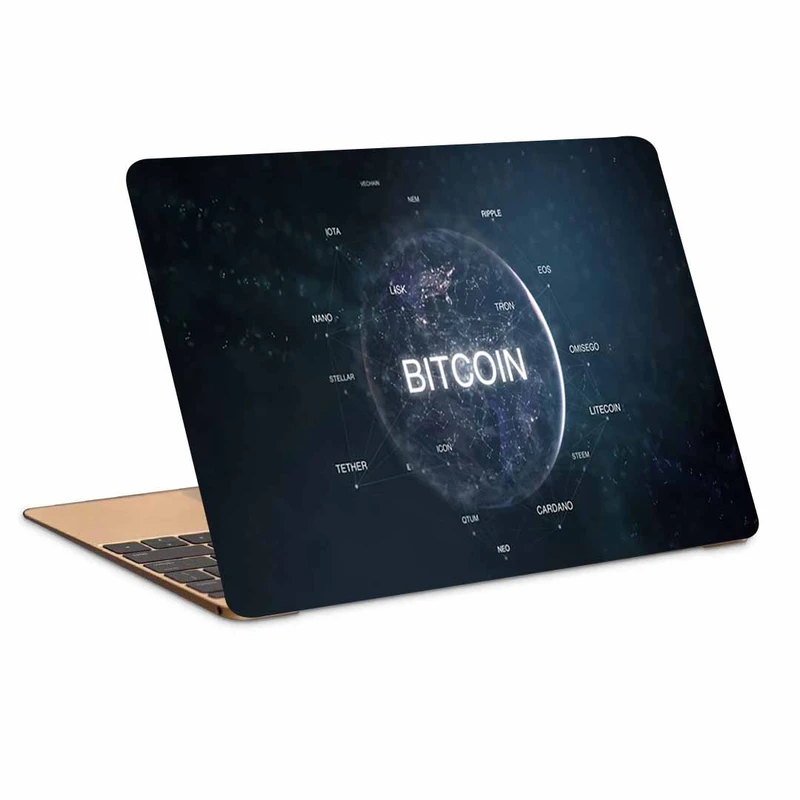 استیکر لپ تاپ طرح bitcoinکد p-1100مناسب برای لپ تاپ 15.6 اینچ