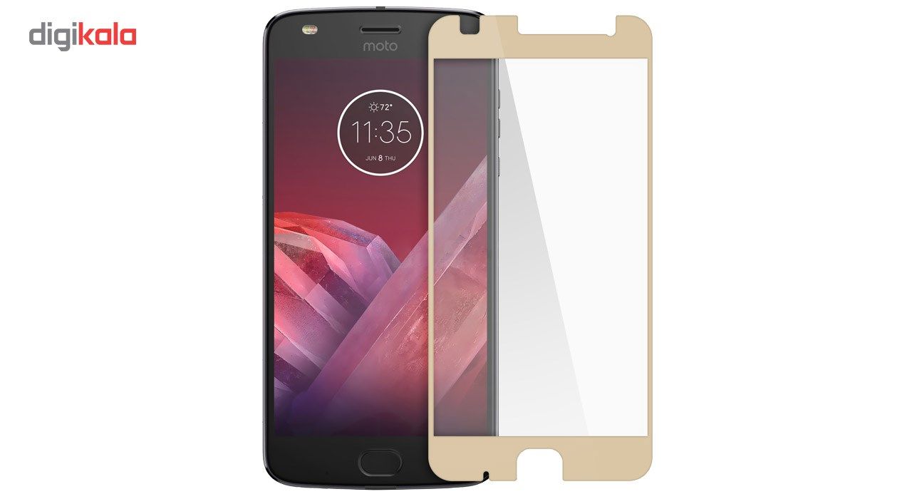 محافظ صفحه نمایش شیشه ای تمپرد مدل Full Cover مناسب برای گوشی موبایل موتورولا Moto Z2 Play main 1 1