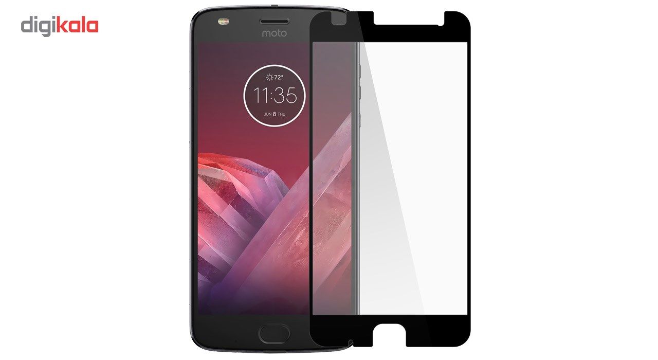 محافظ صفحه نمایش شیشه ای تمپرد مدل Full Cover مناسب برای گوشی موبایل موتورولا Moto Z2 Play main 1 3