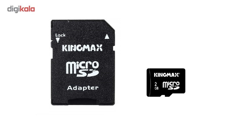 کارت حافظه microSD کینگ مکس به همراه آداپتور SD ظرفیت 2 گیگابایت