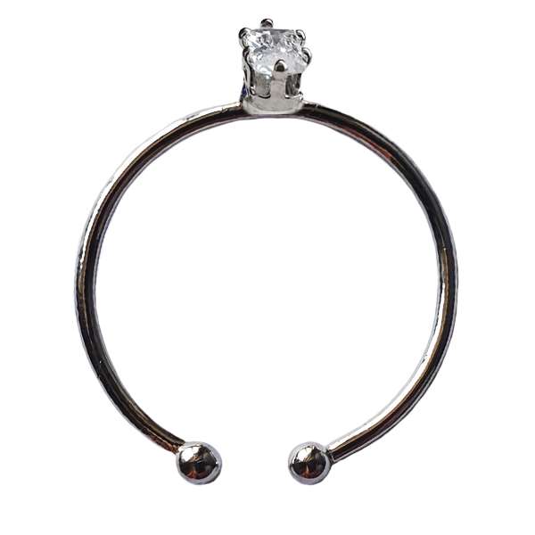 انگشتر دخترانه مدل تک نگین کد 05 انگشتر دخترانه مدل تک نگین کد 05