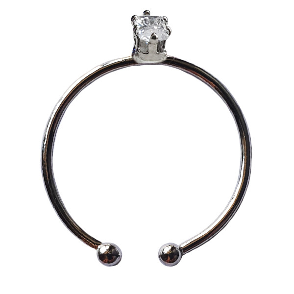 انگشتر دخترانه مدل تک نگین کد 05 انگشتر دخترانه مدل تک نگین کد 05