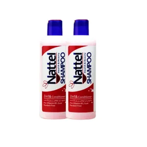 شامپو تثبیت کننده رنگ مو ناتل مدل 1x2 حجم 400 میلی لیتر بسته 2 عددی