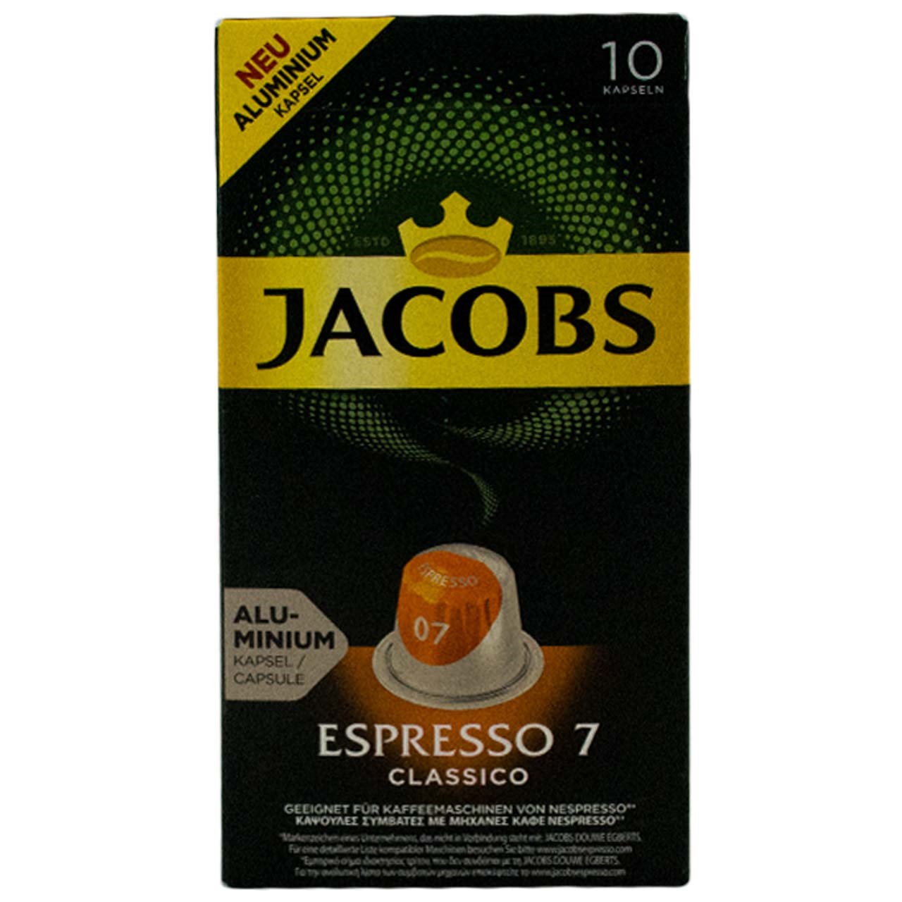 کپسول قهوه جاکوبز مدل Espresso Classico بسته 10 عددی