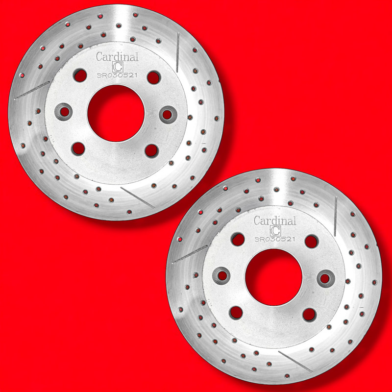 دیسک ترمز چرخ جلو کاردینال مدل سوراخ دار مناسب برای ساینا بسته 2 عددی