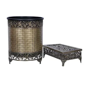 ست سطل و جای دستمال کاغذی خاتم کد 9590