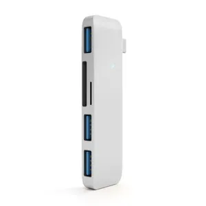 USB هاب نوع C آلومینیومی ساتچی مناسب برای مک بوک 12 اینچی 2015/2016/2017 و...