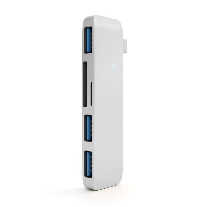 USB هاب نوع C آلومینیومی ساتچی مناسب برای مک بوک 12 اینچی 2015/2016/2017 و...