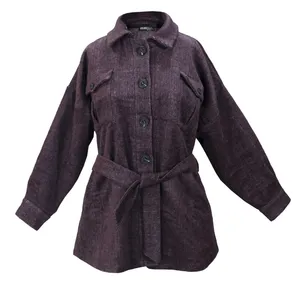 پالتو زنانه ربکا کد 7201 رنگ بنفش