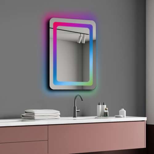 آینه بک لایت دلفین مدل RGB-6050-R-marj