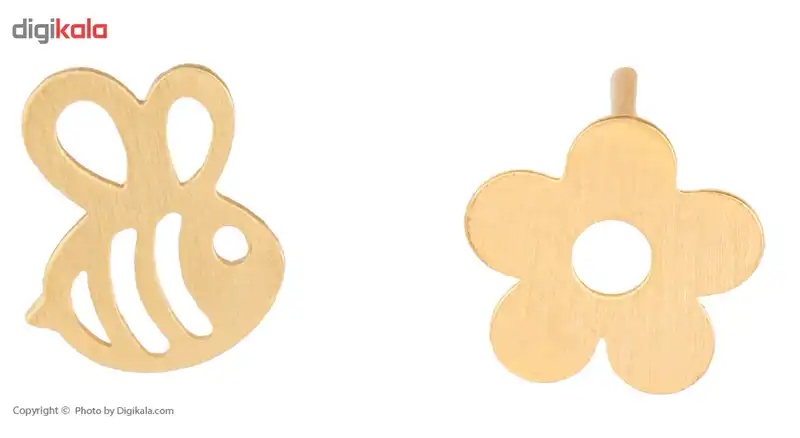 گوشواره طلا 18 عیار زنانه رزا مدل EG82