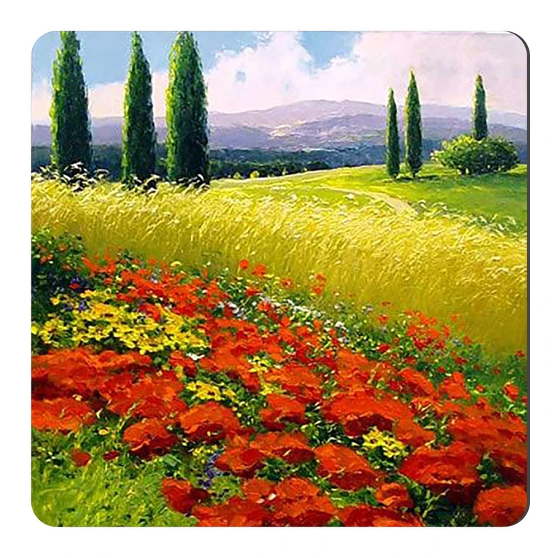  مگنت طرح گل های شقایق و درختان سرو کد wmg790