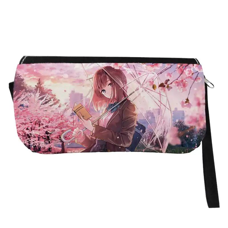 جامدادی طرح دختر انیمه ای مدل دو زیپ کد 63