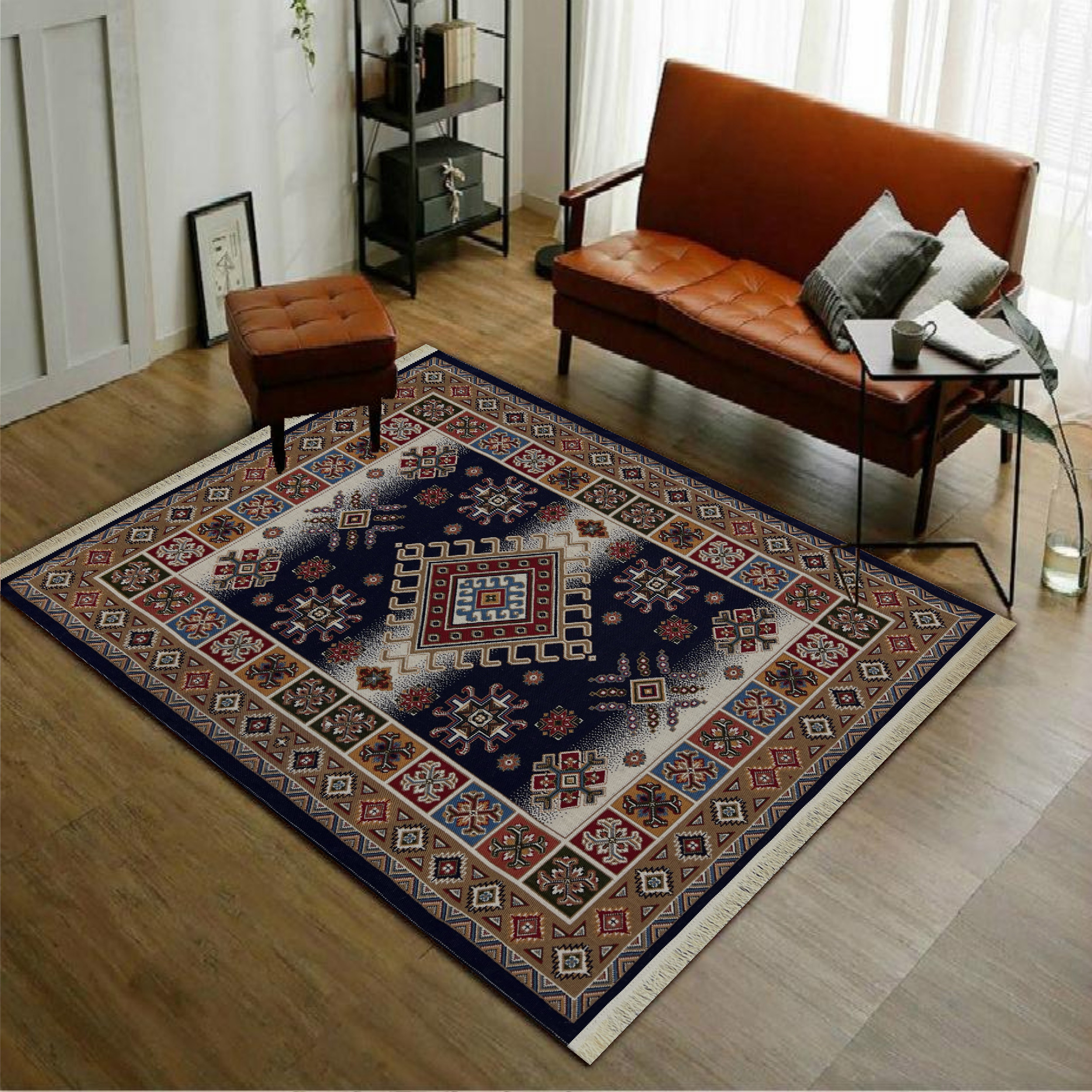 گلیم ماشینی جزیره طرح ثریا کد SO-8-V1