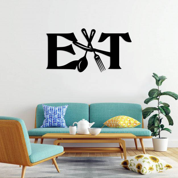 استیکر دیواری طرح کارد قاشق چنگال