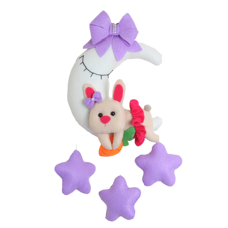 آویز تخت کودک مدل ماه و خرگوش