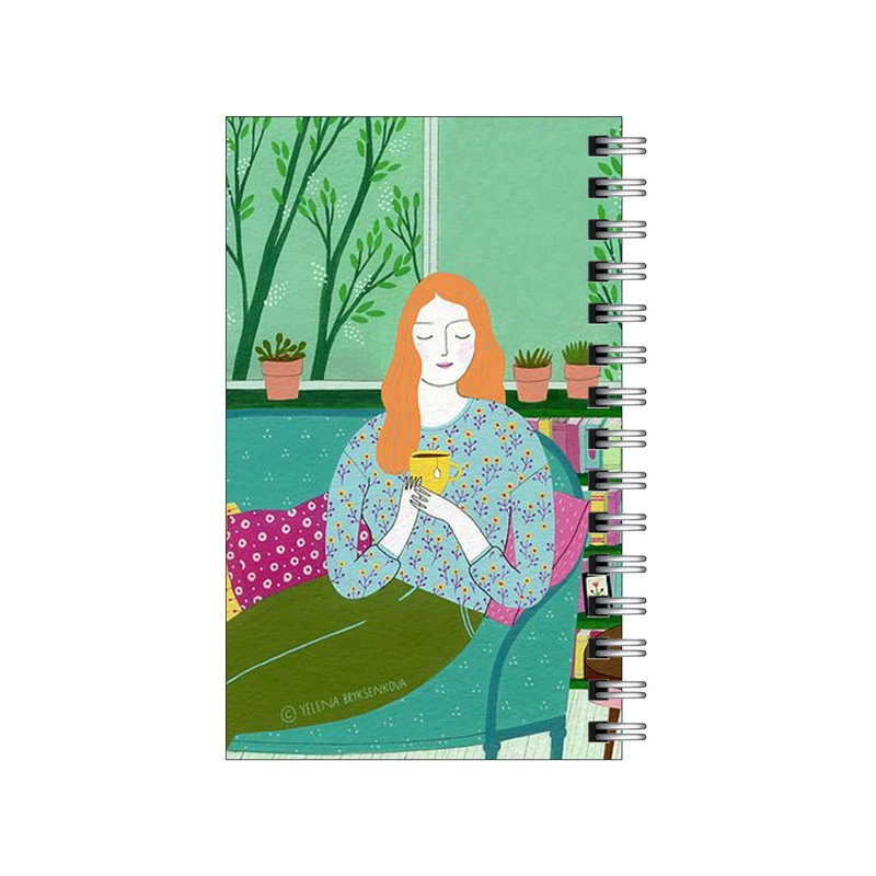 دفترچه یادداشت مدل to do list طرح دختر در خانه کد 8010608