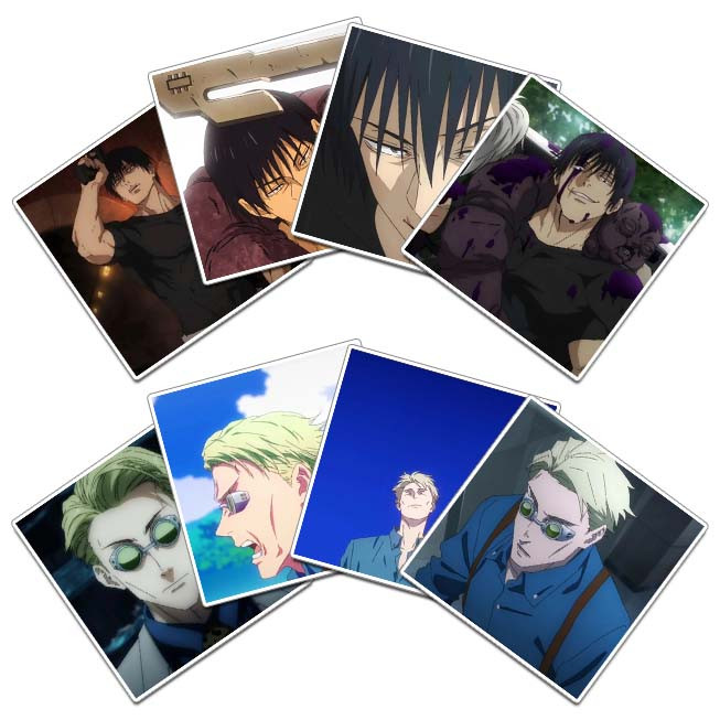 استیکر و برچسب گوفی مدل توجی و نانامی انیمه جوجوتسو کایسن Jujutsu Kaisen Anime کد K10 مجموعه 8 عددی