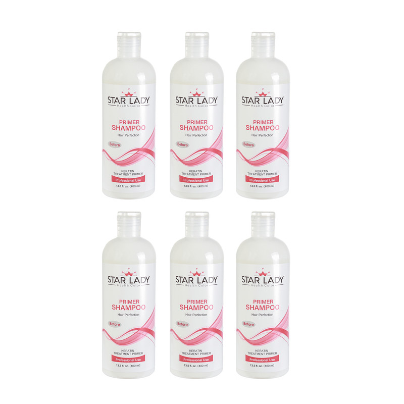 شامپو تقویت کننده مو استارلیدی مدل primer مناسب برای انواع مو حجم 400 میلی لیتر مجموعه شش عددی