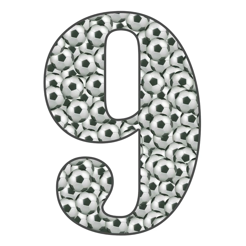 استند رومیزی تولد مدل عدد 9 طرح فوتبال کد 1332