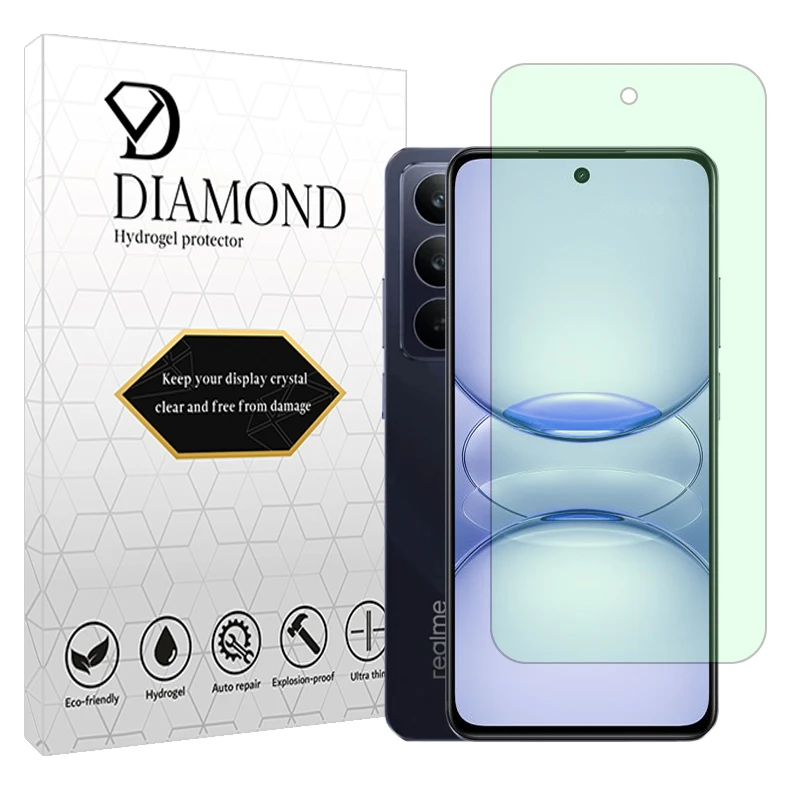 محافظ صفحه نمایش آنتی گرین دیاموند مدل هیدروژلی مناسب برای گوشی موبایل ریلمی C75x