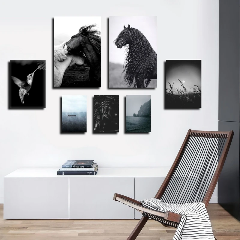 تابلو شاسی بکلیت طرح طبیعت و دریا واسب مدل SH-2386 مجموعه 7 عددی