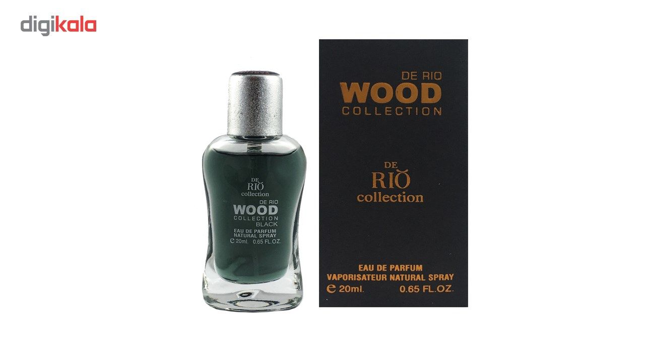 عطر جیبی مردانه ریو کالکشن مدل Rio Wood Black حجم 20ml -  - 2